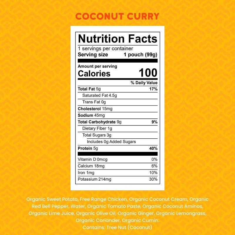 slide 8 of 8, Serenity Kids World Explorer Coconut Curry with Free Range Chicken and Organic Vegetables Baby Food Pouch - 3.5oz, 3.5 oz