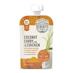 Serenity Kids World Explorer Coconut Curry with Free Range Chicken and Organic Vegetables Baby Food Pouch - 3.5oz