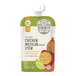 Serenity Kids World Explorer Free Range Chicken Mexican Inspired Stew with Organic Vegetables Baby Food Pouch - 3.5oz