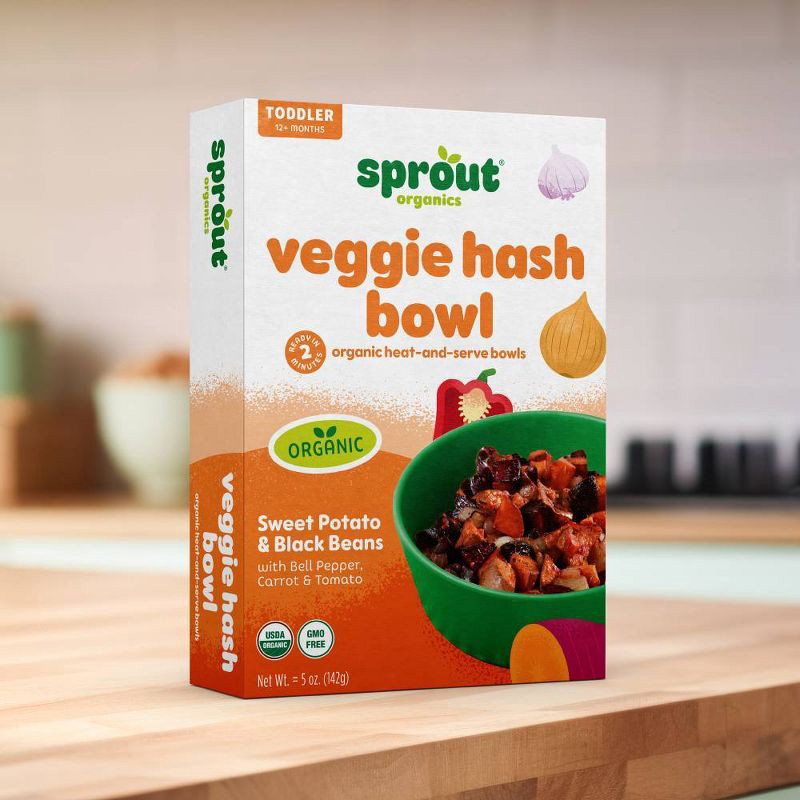 slide 3 of 3, Sprout Organics Sprout Foods Toddler Meal Sweet Potato Hash Breakfast Bowl Baby Meals - 5oz, 5 oz