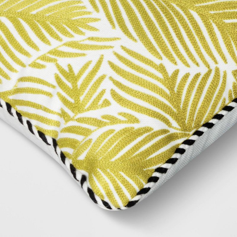 slide 5 of 5, 10"x20" Palm Leaves Outdoor Lumbar Pillow Green - Threshold™, 1 ct