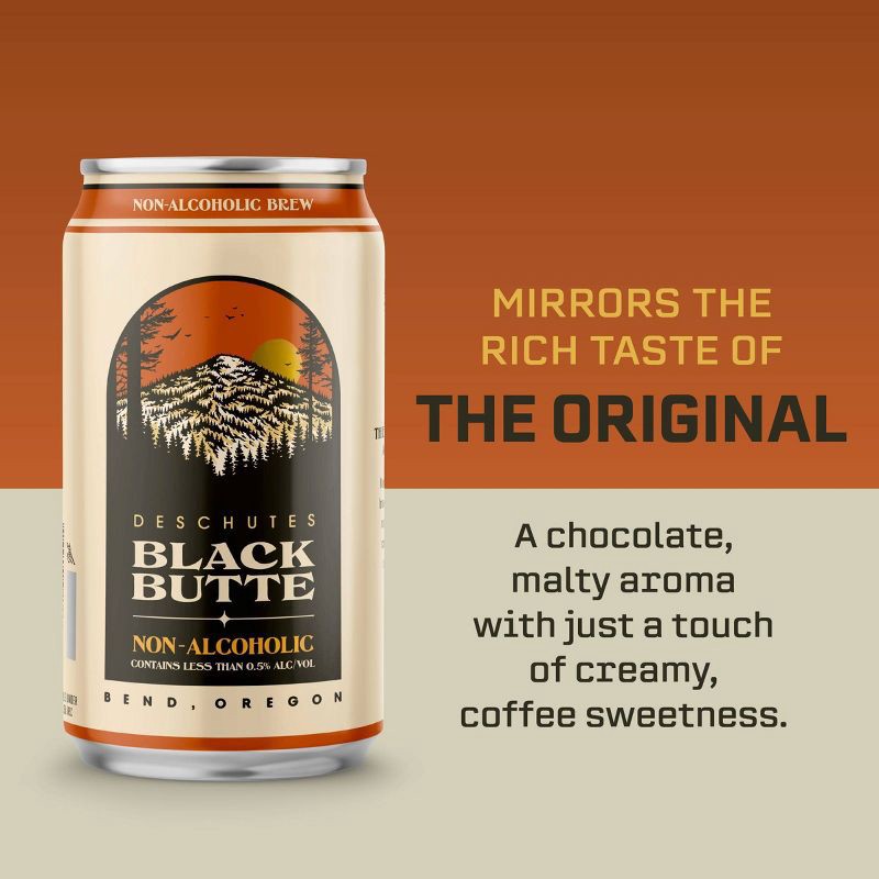 slide 4 of 5, Deschutes Brewery Black Butte Non-Alcoholic Beer - 6pk/12 fl oz Cans, 6 ct; 12 fl oz