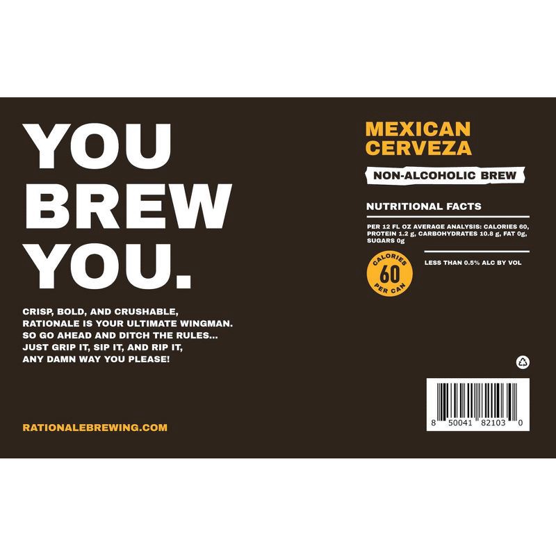 slide 2 of 5, RationAle Mexican Cerveza Non-Alcoholic Beer - 6pk/12 fl oz Cans, 6 ct; 12 fl oz