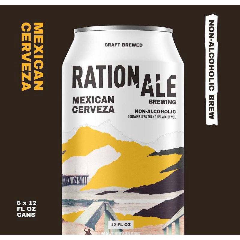 slide 3 of 5, RationAle Mexican Cerveza Non-Alcoholic Beer - 6pk/12 fl oz Cans, 6 ct; 12 fl oz