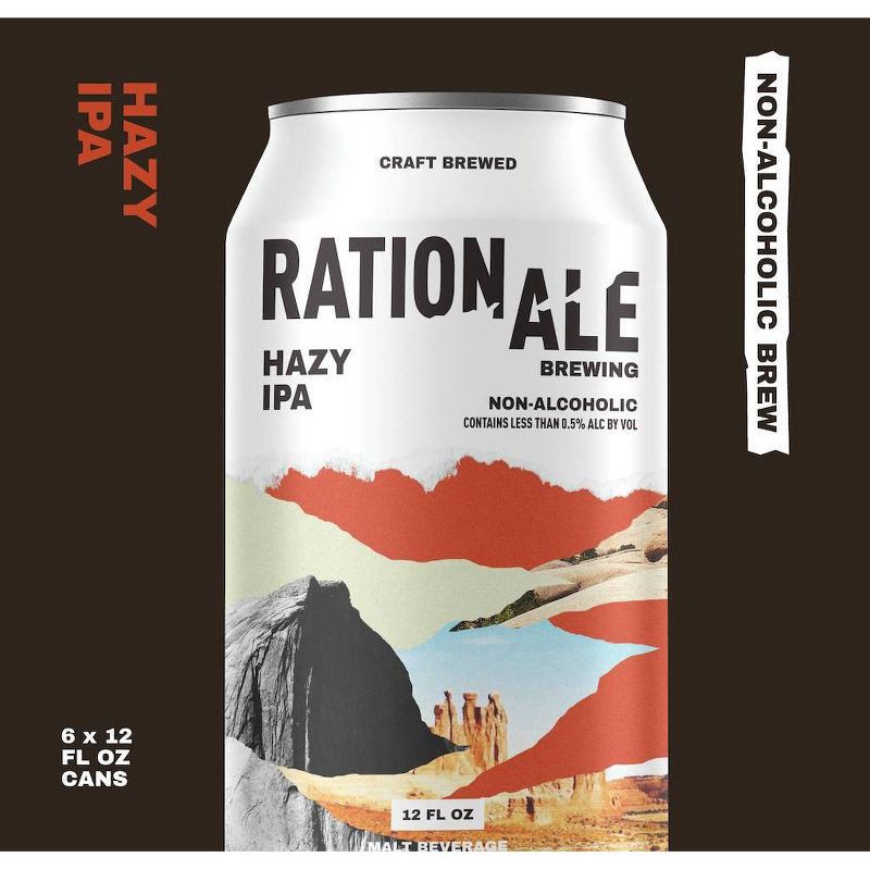 slide 3 of 5, RationAle Hazy IPA Non-Alcoholic - 6pk/12 fl oz Cans, 6 ct; 12 fl oz