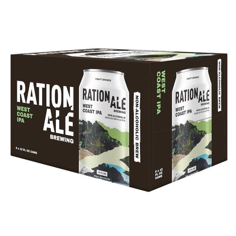 slide 5 of 5, RationAle West Coast IPA Non-Alcoholic Beer - 6pk/12 fl oz Cans, 6 ct; 12 fl oz