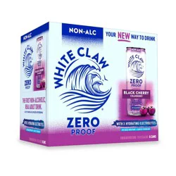 White Claw Hard Seltzer White Claw Zero Proof Black Cherry Cranberry - 6pk/12 fl oz Cans