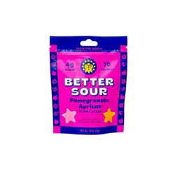 Better Sour Pomegranate Apricot Sour Gummy Stars - 1.8oz