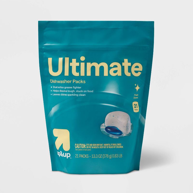 slide 1 of 3, Ultimate Dishwasher Detergent Packs - 21ct - up&up™, 21 ct