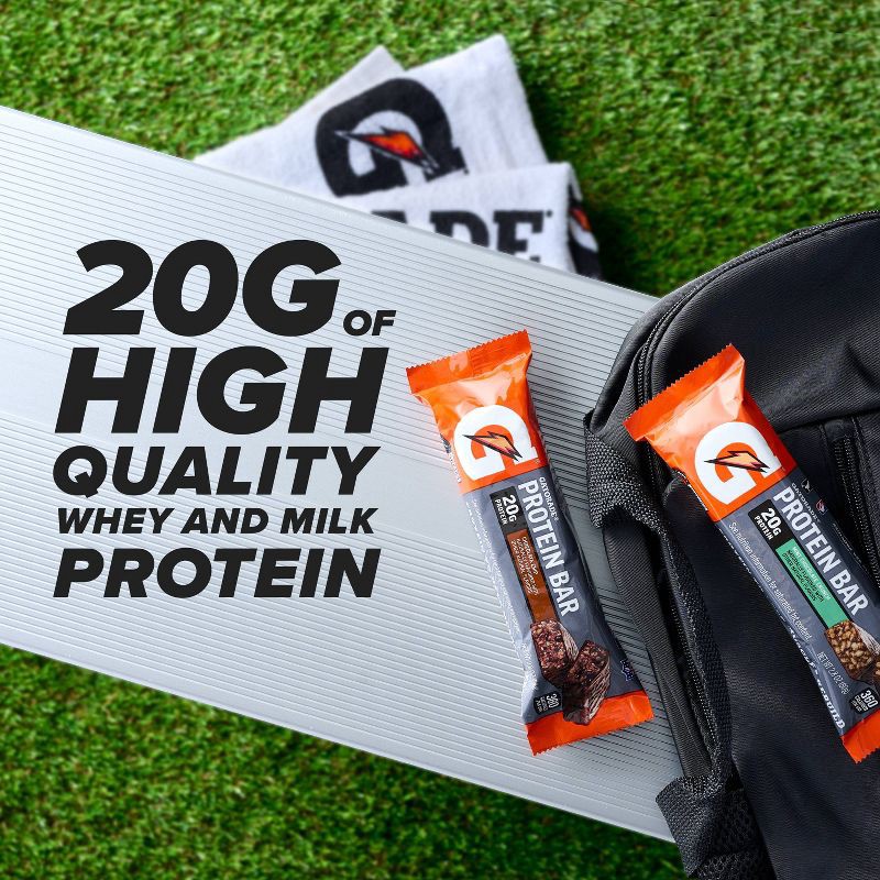 slide 2 of 4, Gatorade Organic Protein Bar Chocolate Peanut Butter Protein Bar - 16.9oz/6ct: Muscle Growth, Sports Performance, 20g Protein, Chewy, 16.9 oz, 6 ct, 20 gram
