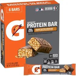 Gatorade Organic Protein Bar Chocolate Peanut Butter Protein Bar - 16.9oz/6ct: Muscle Growth, Sports Performance, 20g Protein, Chewy