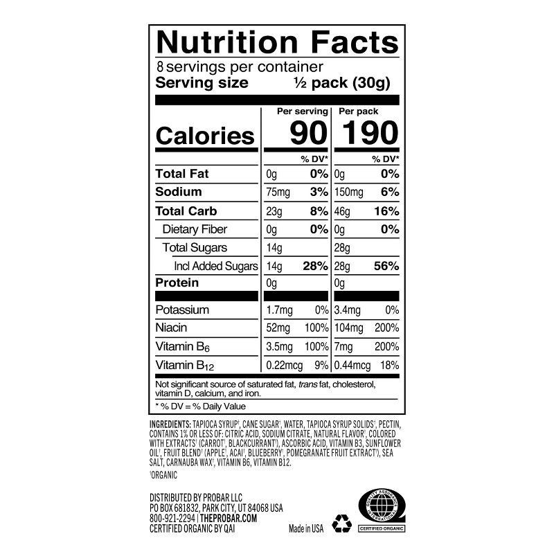 slide 3 of 6, PROBAR Strawberry Bolt Energy Chew - 8.4oz/4pk: Sports Performance, Endurance, 4 ct; 8.4 oz