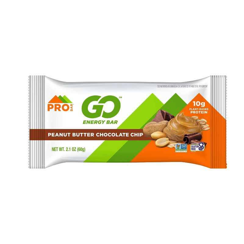 slide 6 of 6, PROBAR Peanut Butter Chocolate Chip Go Energy Bar - 8.4oz/4pk: Sports Performance, 10g Protein, 8.4 oz, 4 ct, 10 gram