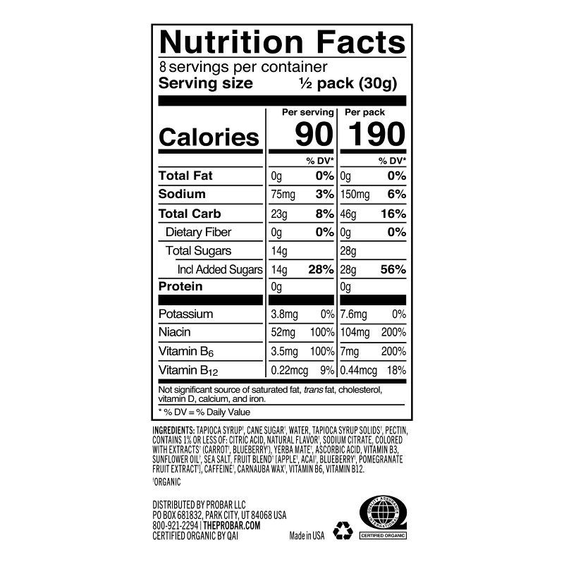 slide 3 of 5, PROBAR Berry Blast Bolt Energy Chew - 8.4oz/4pk: Sports Performance, Endurance, Chewy, 4 ct; 8.4 oz