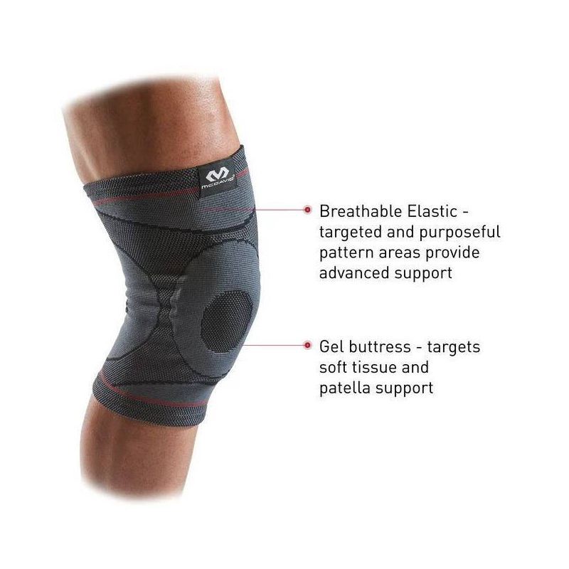 slide 4 of 5, McDavid Sport Compression Knit Knee Sleeve with Gel Buttress - S/M: Tendonitis & Arthritis Support, 1 ct
