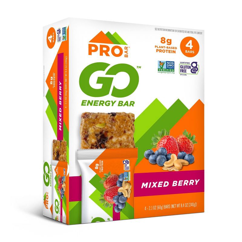 slide 1 of 5, PROBAR Mixed Berry Go Energy Bar - 8.4oz/4pk, 4 ct; 8.4 oz