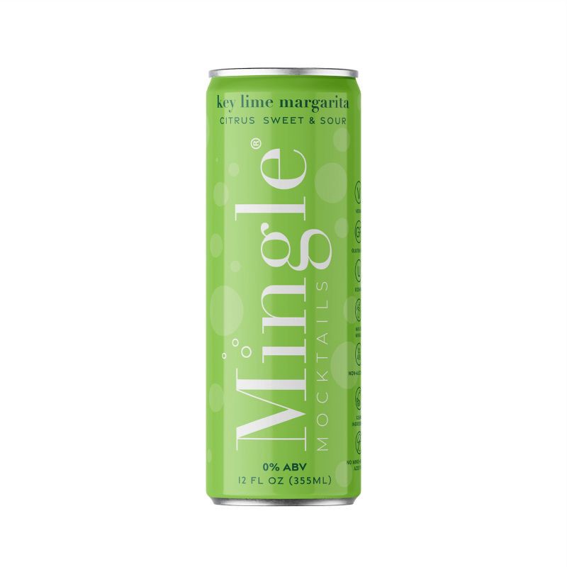 slide 2 of 7, Mingle Mocktails Non-Alcoholic Margarita - 4pk/12 fl oz Cans, 4 ct; 12 fl oz