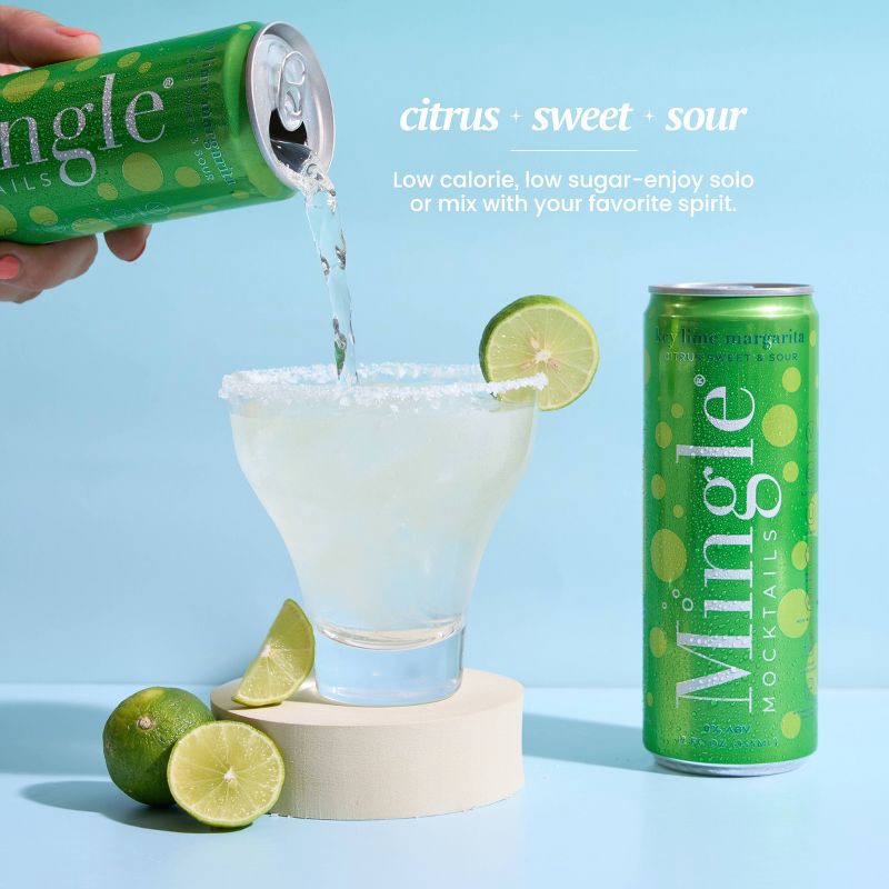 slide 4 of 7, Mingle Mocktails Non-Alcoholic Margarita - 4pk/12 fl oz Cans, 4 ct; 12 fl oz