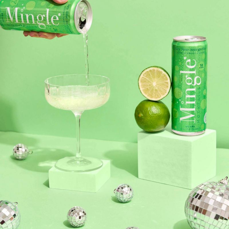 slide 5 of 7, Mingle Mocktails Non-Alcoholic Margarita - 4pk/12 fl oz Cans, 4 ct; 12 fl oz