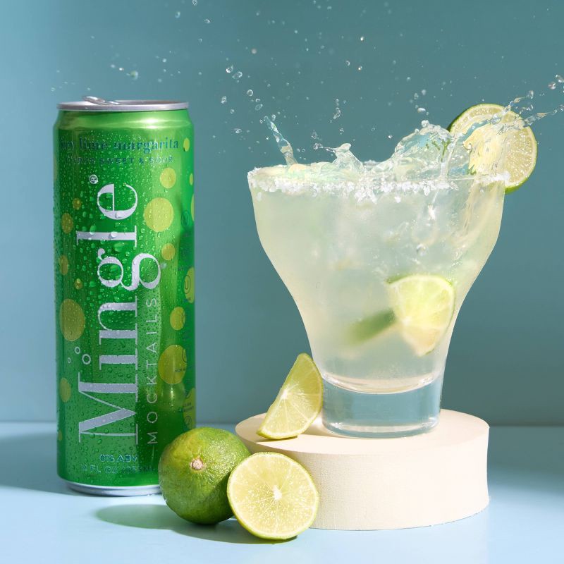 slide 5 of 7, Mingle Mocktails Non-Alcoholic Margarita - 4pk/12 fl oz Cans, 4 ct; 12 fl oz