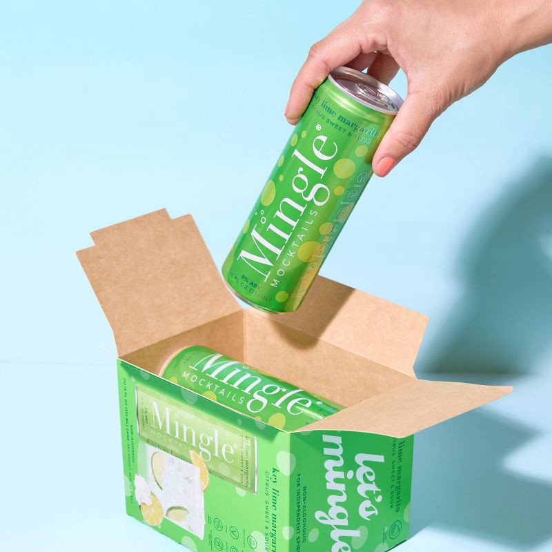 slide 6 of 7, Mingle Mocktails Non-Alcoholic Margarita - 4pk/12 fl oz Cans, 4 ct; 12 fl oz