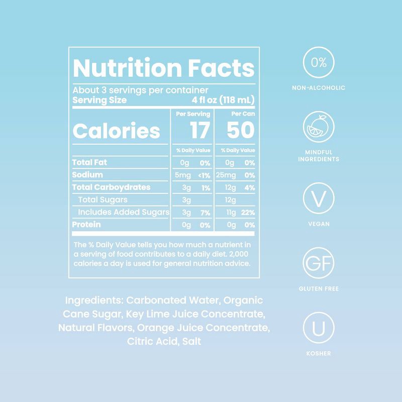 slide 7 of 7, Mingle Mocktails Non-Alcoholic Margarita - 4pk/12 fl oz Cans, 4 ct; 12 fl oz