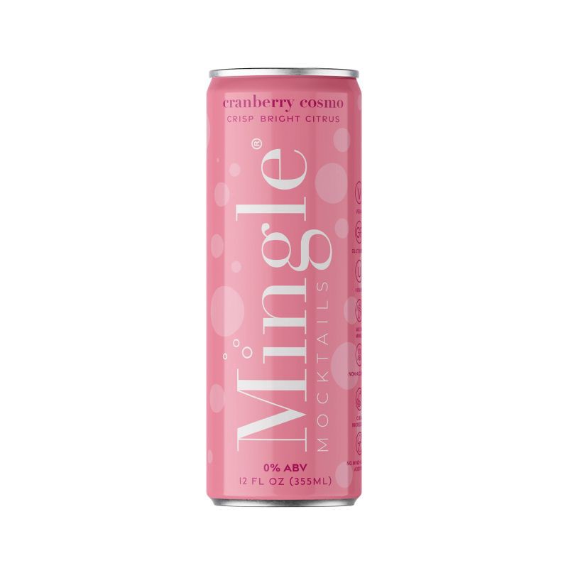 slide 2 of 7, Mingle Mocktails Non-Alcoholic Cosmo - 4pk/12 fl oz Cans, 4 ct; 12 fl oz