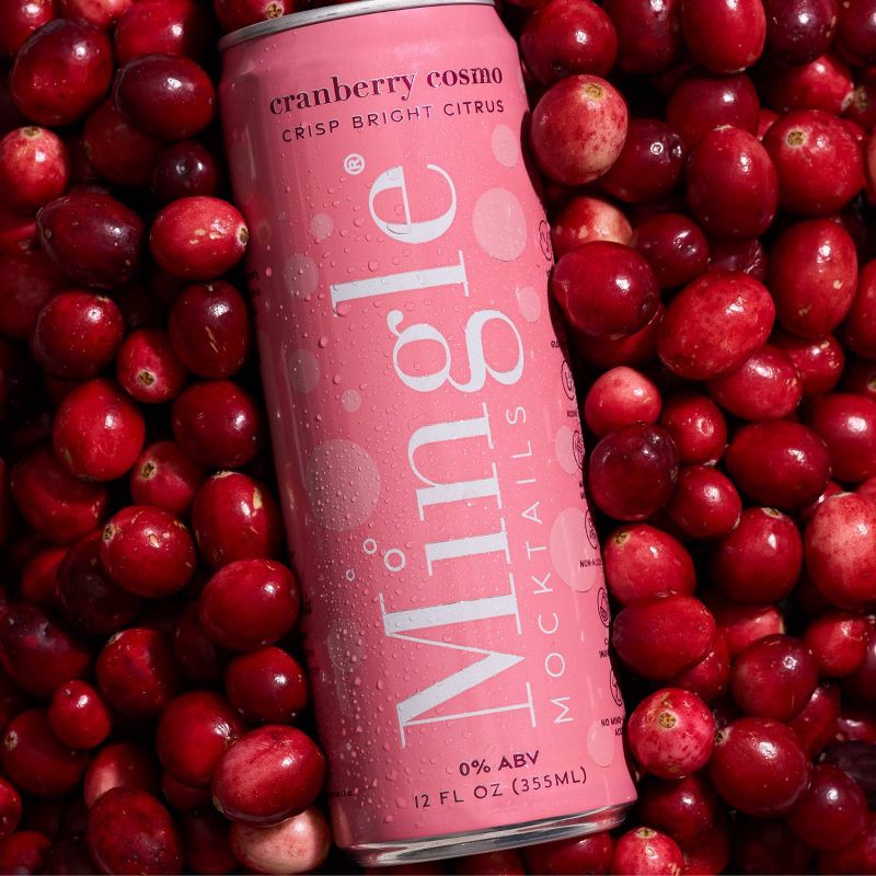 slide 4 of 7, Mingle Mocktails Non-Alcoholic Cosmo - 4pk/12 fl oz Cans, 4 ct; 12 fl oz