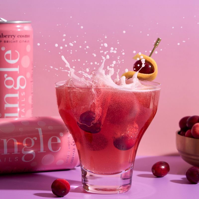 slide 5 of 7, Mingle Mocktails Non-Alcoholic Cosmo - 4pk/12 fl oz Cans, 4 ct; 12 fl oz