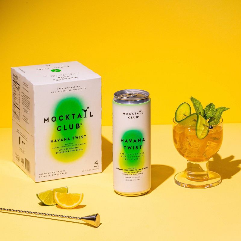 slide 3 of 5, Mocktail Club Non-Alcoholic Havana Twist - 4pk/12 fl oz Cans, 4 ct; 12 fl oz