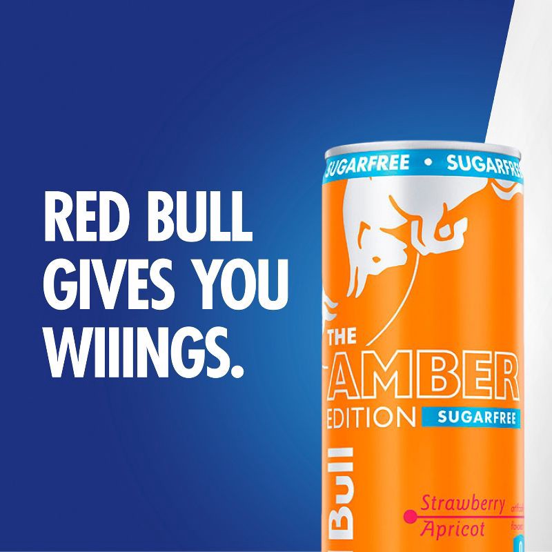 slide 4 of 11, Red Bull Sugar Free Amber Edition Energy Drink - 4pk/8.4 fl oz Cans, 4 ct; 8.4 fl oz