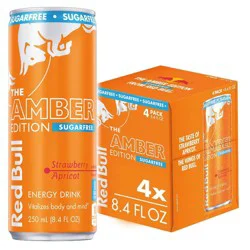 Red Bull Sugar Free Amber Edition Energy Drink - 4pk/8.4 fl oz Cans