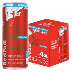 Red Bull Sugar Free Red Edition Energy Drink - 4pk/8.4 fl oz Cans