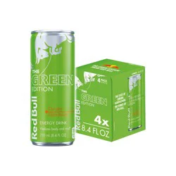 Red Bull Green Edition Energy Drink - 4pk/8.4 fl oz Cans