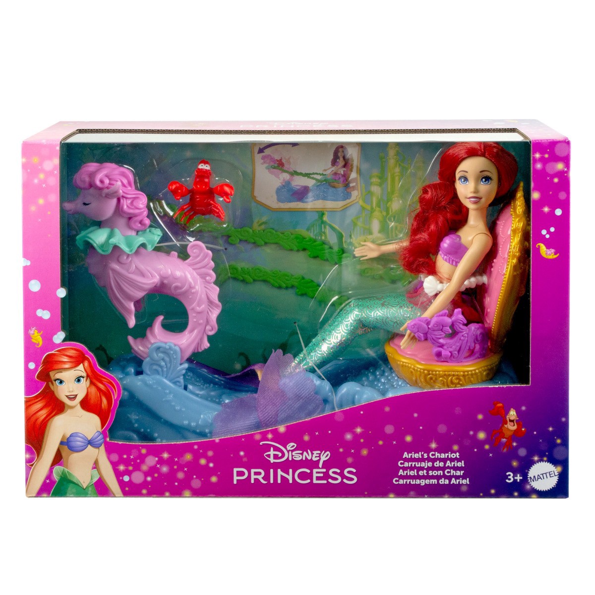 slide 1 of 25, Mattel Games Disney Princess Ariel's Chariot, 1 ct