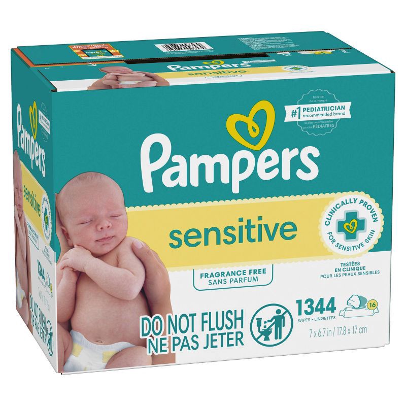 slide 12 of 17, Pampers Baby Wipes - Sens - 1344ct, 1344 ct