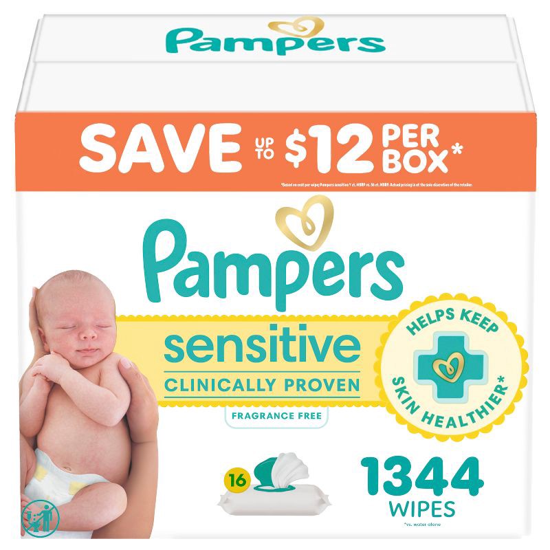 slide 1 of 15, Pampers Baby Wipes - Sens - 1344ct, 1344 ct