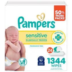 Pampers Baby Wipes - Sens - 1344ct: Pop-Up Dispenser, No Fragrance Added, Hypoallergenic, Paraben-Free