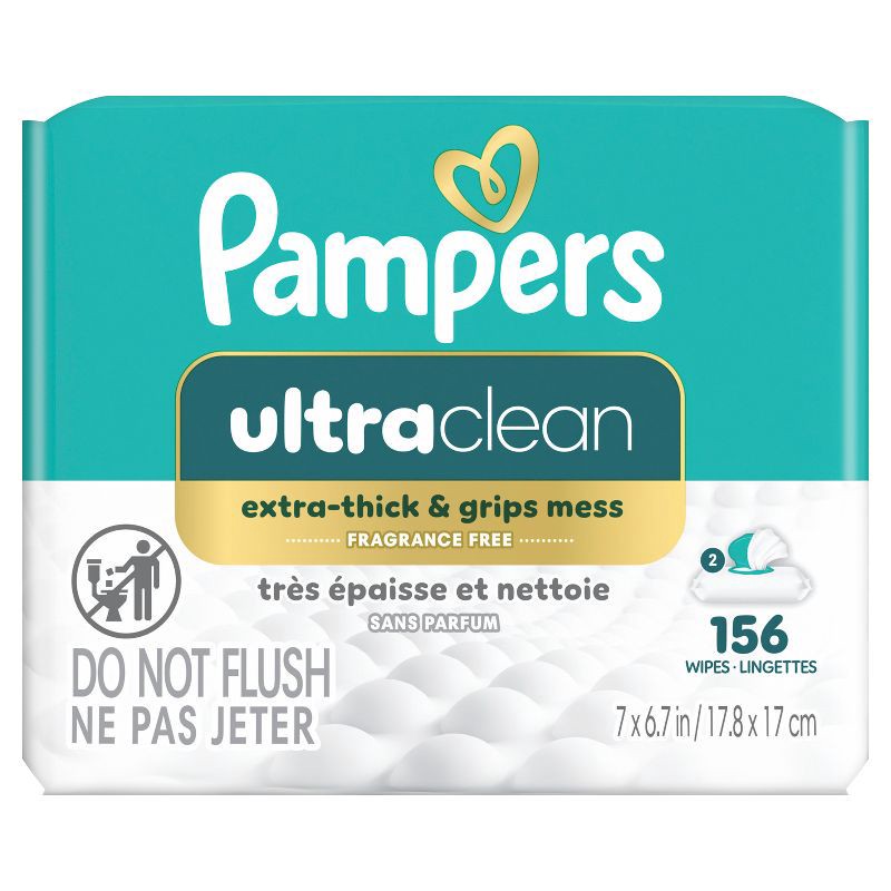 slide 9 of 13, Pampers Ultra Clean Baby Wipes - 156ct, 156 ct