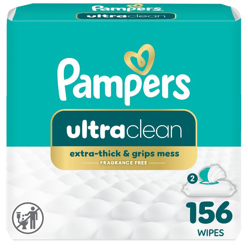 slide 1 of 13, Pampers Ultra Clean Baby Wipes - 156ct, 156 ct