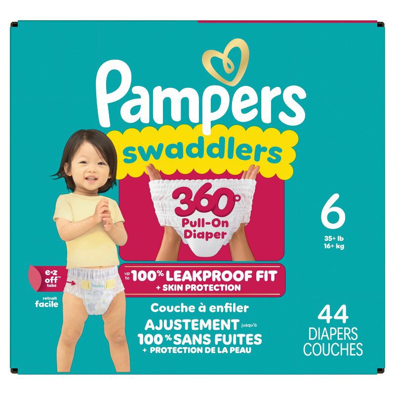 slide 12 of 15, Pampers Swaddler 360 Disposable Baby Diapers - Size 6 - 44ct, 6 x 44 ct