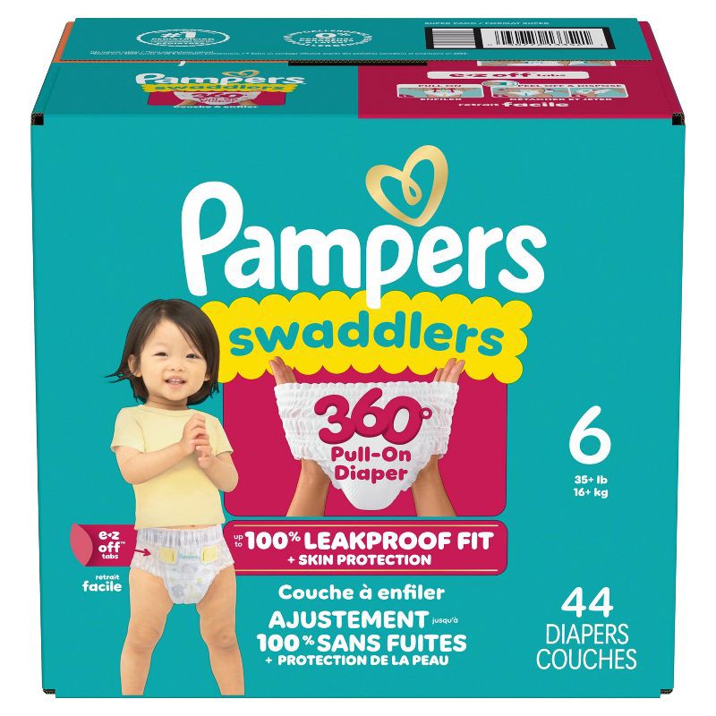 slide 15 of 15, Pampers Swaddler 360 Disposable Baby Diapers - Size 6 - 44ct, 6 x 44 ct
