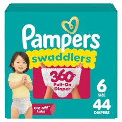 Pampers Swaddler 360 Disposable Baby Diapers - Size 6 - 44ct
