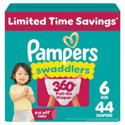 Pampers Swaddler 360 Disposable Baby Diapers - Size 6 - 44ct
