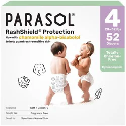 Parasol Chlorine-Free Diapers with RashShield Protection - Size 4 - 52ct