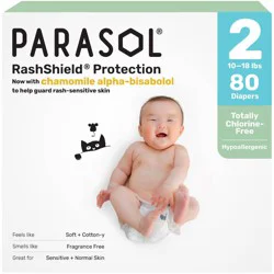 Parasol Chlorine-Free Diapers with RashShield Protection - Size 2 - 80ct
