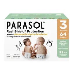 Parasol Chlorine-Free Diapers with RashShield Protection - Size 3 - 64ct