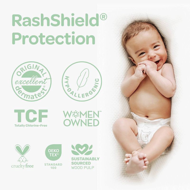 slide 3 of 10, Parasol Chlorine-Free Diapers with RashShield Protection - Size 1 - 88ct, 1 x 88 ct