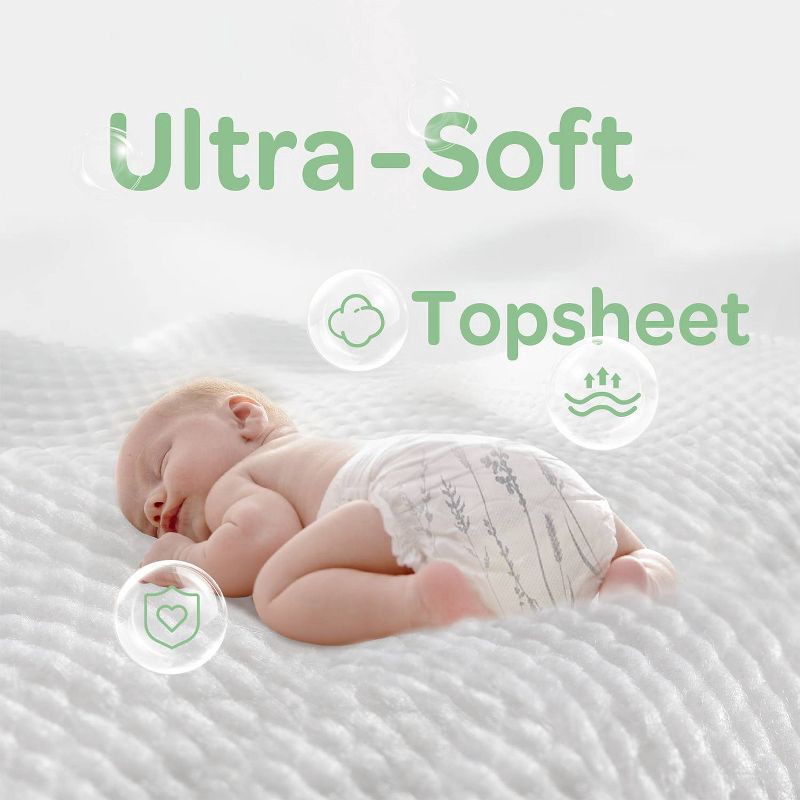 slide 4 of 10, Parasol Chlorine-Free Diapers with RashShield Protection - Size 1 - 88ct, 1 x 88 ct