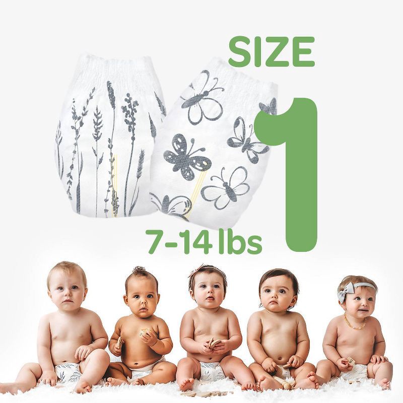slide 8 of 10, Parasol Chlorine-Free Diapers with RashShield Protection - Size 1 - 88ct, 1 x 88 ct